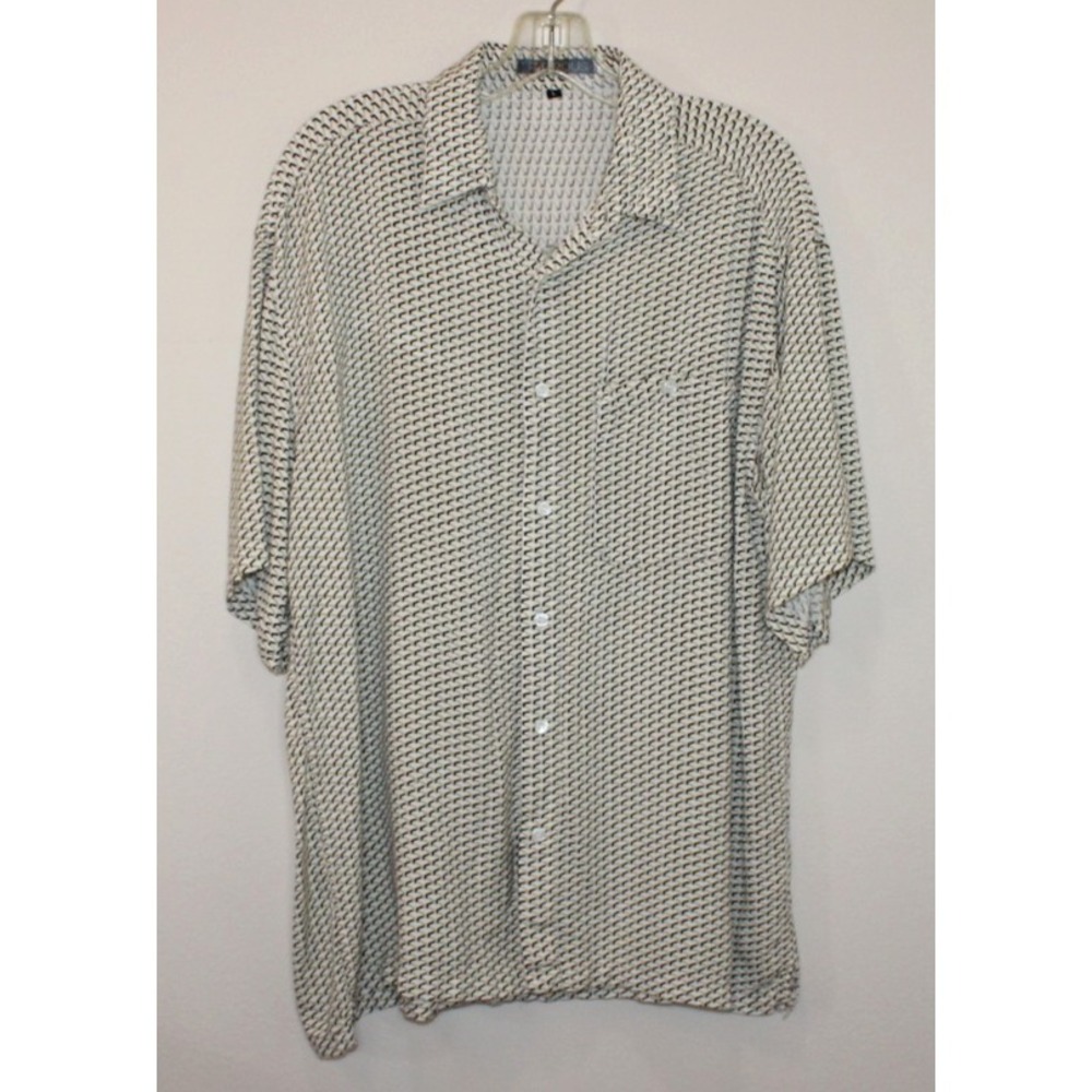 men's vintage Ferrous short sleeve button front shirt Size Large retro